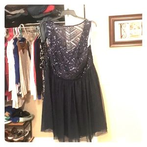 Navy blue formal dress